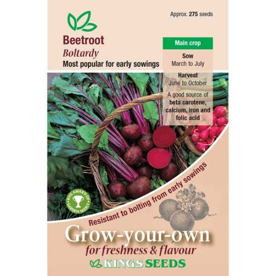 Beetroot Boltardy GARDENER'S CHOICE.   RHS Award