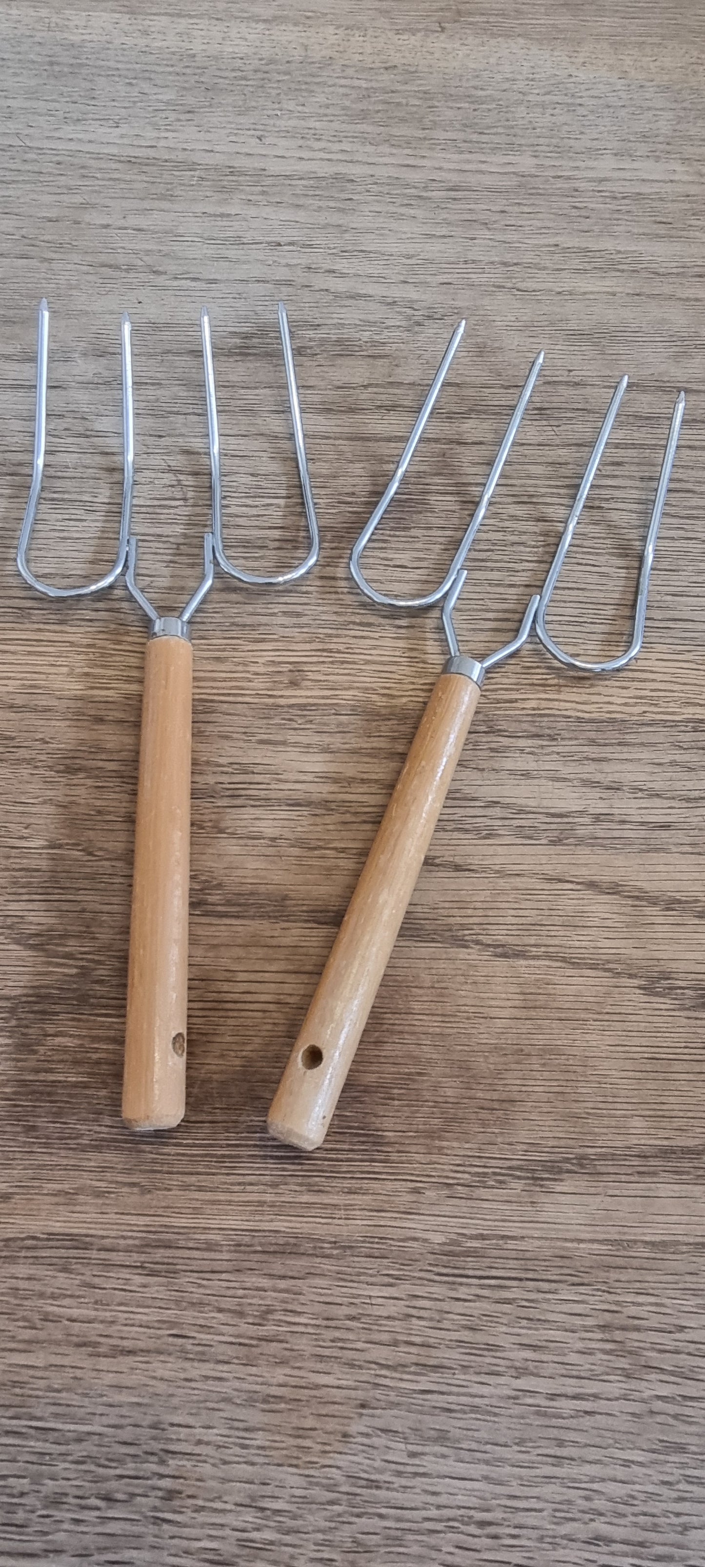 Wooden Handle Meat Lifting Forks