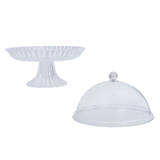 Clear Acrylic Cake Stand With Dome Lid